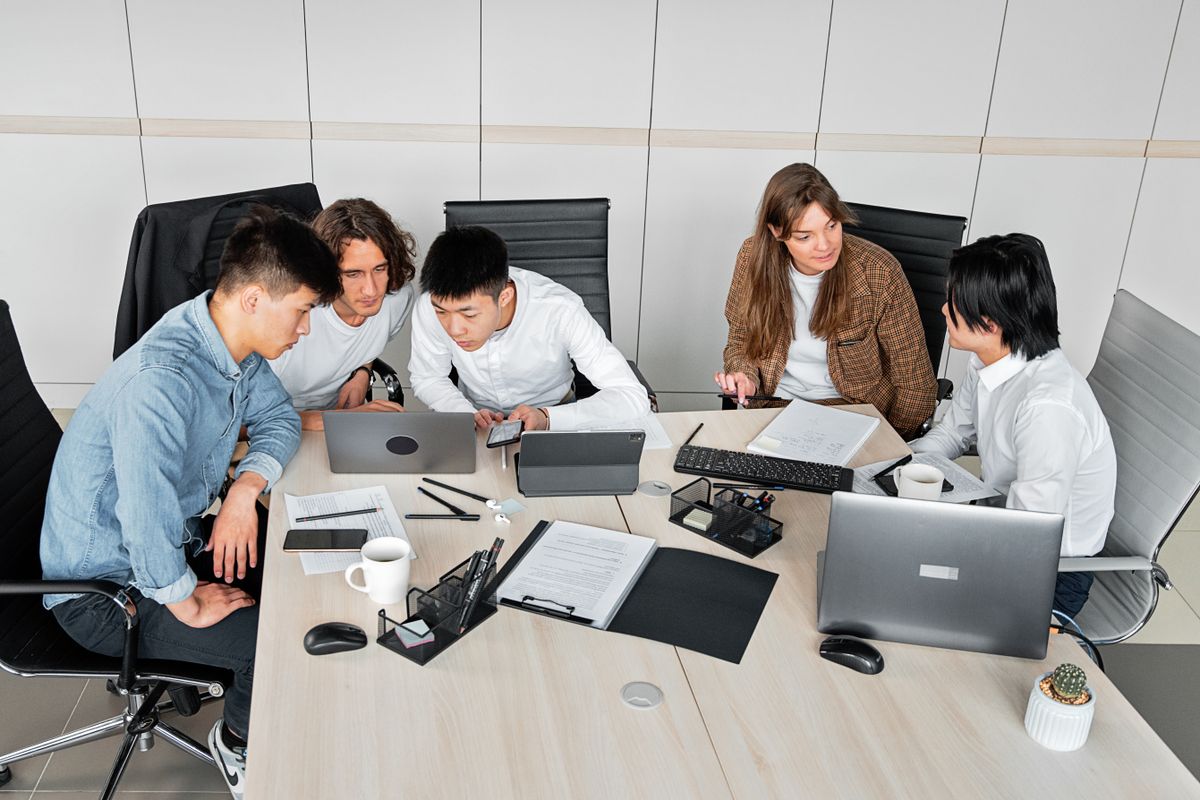 People working remotely from home in Singapore
